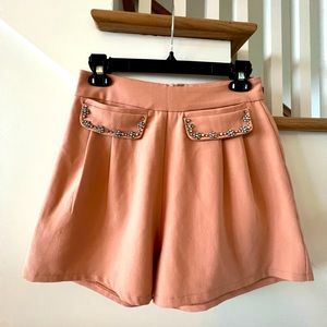 Lulu’s pink rhinestone shorts, size M